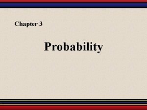 Basic concepts of probability and counting
