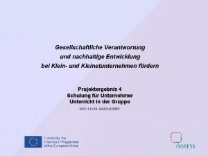 Gesellschaftliche Verantwortung und nachhaltige Entwicklung bei Klein und