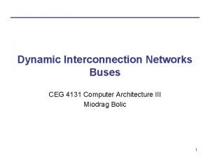 Dynamic interconnection network in computer architecture