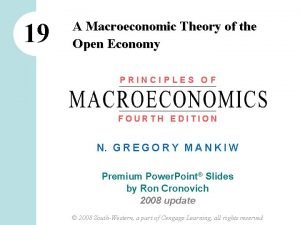 A macroeconomic theory of the open economy
