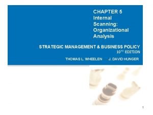 Internal scanning: organizational analysis