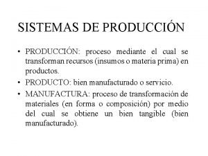 Matriz producto proceso