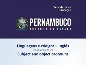 Linguagens e cdigos Ingls Ensino Mdio 1 ano