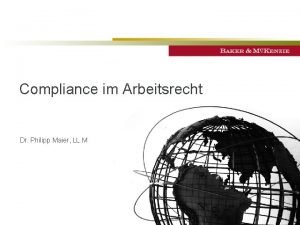 Compliance im Arbeitsrecht Dr Philipp Maier LL M