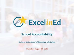 School Accountability Indiana State Board of Education Workshop