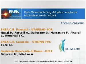 Bulk Micromachining del silicio mediante impiantazione di protoni