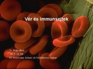 Vr s immunsejtek Dr Bdi Ildik 2017 12