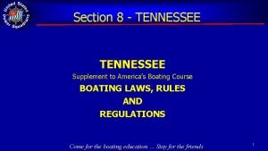 Section 8 TENNESSEE Supplement to Americas Boating Course