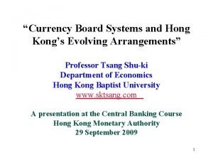 Hong kong currency board