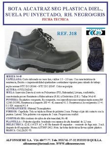 BOTA ALCATRAZ SEG PLASTICA DIEL SUELA PU INYECTADO