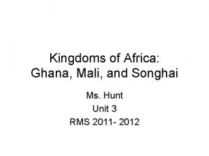 Kingdoms of Africa Ghana Mali and Songhai Ms