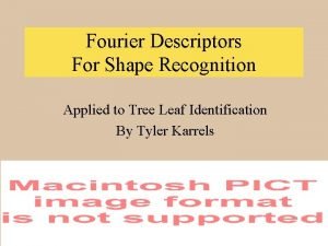 Fourier Descriptors For Shape Recognition Applied to Tree