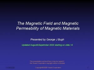 The Magnetic Field and Magnetic Permeability of Magnetic The Magnetic Field and Magnetic Permeability of Magnetic