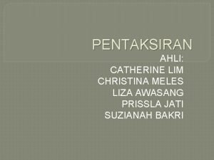 Pentaksiran tradisional Pentaksiran tradisional