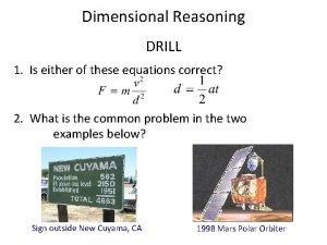 Dimensional homogeneity