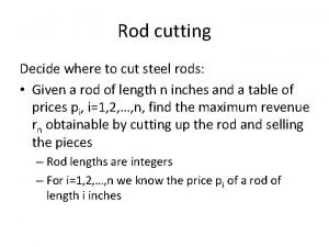 Cutting metal rods