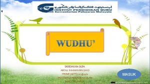 Latihan anggota wudhu