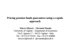 Pricing pension funds guarantees using a copula approach