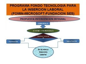 PROGRAMA FONDO TECNOLOGIA PARA LA INSERCION LABORAL FOMINMICROSOFTFUNDACION