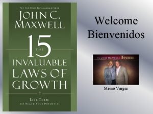 Welcome Bienvenidos Memo Vargas THE LAW OF INTENTIONALITY