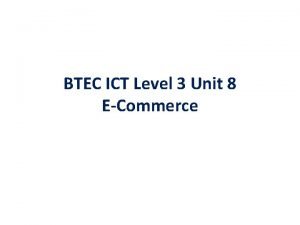 Unit 8 ecommerce