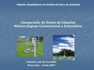 Mtodos Quantitativos de Anlise de Fsica do Ambiente