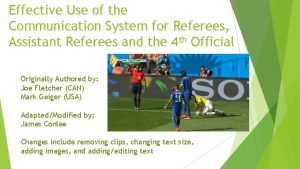 Referee communication system