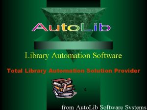 Autolib library software