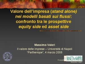 Valore stand alone