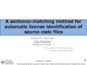 A sentencematching method for automatic license identification of