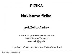 Nuklearna fizika fakultet