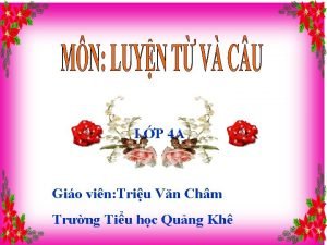 LP 4 A Gio vin Triu Vn Chm