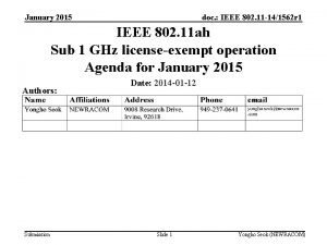 January 2015 doc IEEE 802 11 141562 r