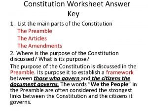 Worksheet constitution worksheet answer key