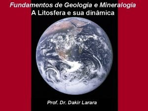 Fundamentos de Geologia e Mineralogia A Litosfera e