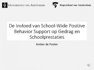 De Invloed van SchoolWide Positive Behavior Support op