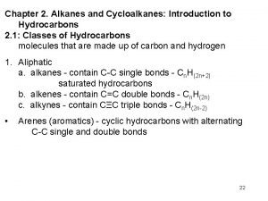 Chapter 2 Alkanes and Cycloalkanes Introduction to Hydrocarbons