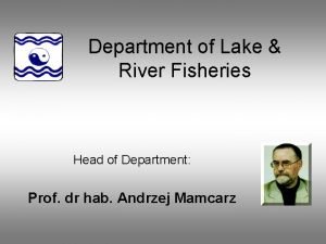 Department of Lake River Fisheries Head of Department