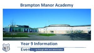 Brampton Manor Academy Year 9 Information Evening Success