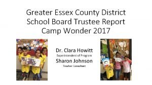 Greater Essex County District School Board Trustee Report