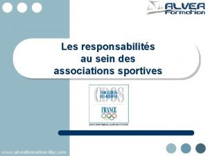 Les responsabilits au sein des associations sportives www