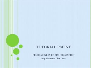 Pseint tutorial