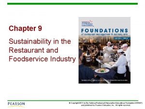 Sustainability in the restaurant and foodservice industry