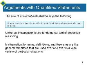 Arguments with quantified statements