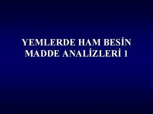 Yemlerde ham protein analizi