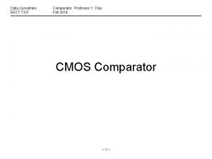 Applications of comparator