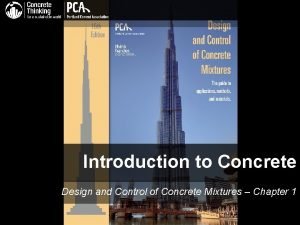 Introduction to concrete