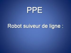 Cahier des charges robot suiveur de ligne