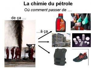 La chimie du ptrole O comment passer de