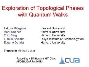 Quantum walks